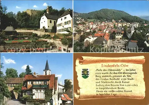 Lindenfels Odenwald Ortsblick Teilansichten Kat. Lindenfels