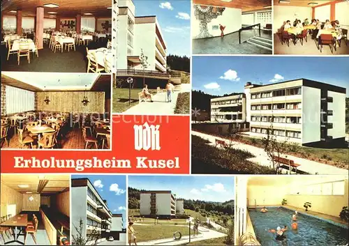 Kusel VdK Erholungsheim Kusel Speisesaal Aufenthaltsraum Kegelbahn Minigolf Hallenbad Kat. Kusel