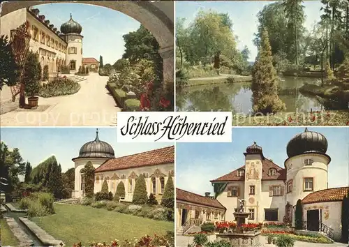 Bernried Starnberger See Schloss Hoehenried Teilansichten Schlossteich Kat. Bernried