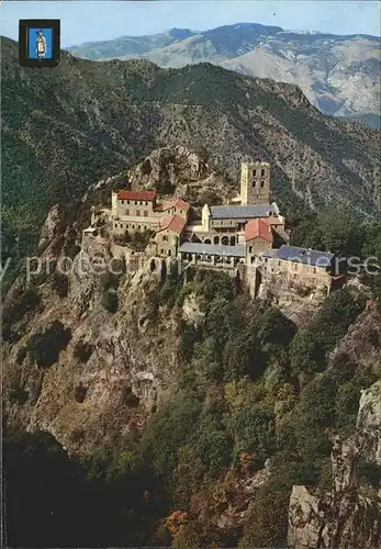 Vernet les Bains Abbaye de Saint Martin du Canigou Vue aerienne Kat. Vernet les Bains