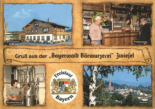 Zwiesel Niederbayern Bayerwald Baerwurzerei Probierstube Destillierblase Zwiesel