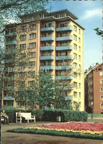 Karl Marx Stadt Hochhaus am Schlossteich Kat. Chemnitz