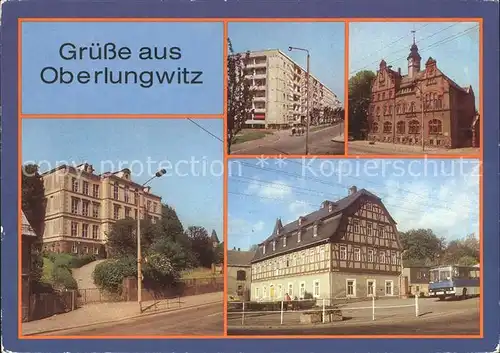 Oberlungwitz Robert Koch Str Rathaus Humboldt Oberschule Altes Postgut Kat. Oberlungwitz
