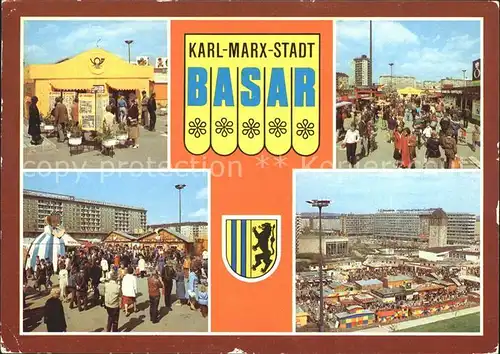 Karl Marx Stadt Basar Teilansichten Kat. Chemnitz