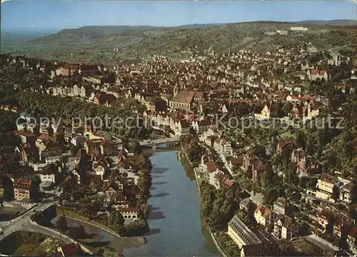 Tuebingen Blick auf Neckar und Schloss Fliegeraufnahme Kat. Tuebingen