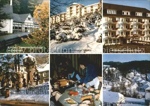 Leichlingen Rheinland Pilgerheim Weitersbach Kirchen und Gemeinschaftshalle Appartmenthaus Talblick Altenkrankenheim Siloah Haus Emmaus Basteln Winteridyll Kat. Leichlingen (Rheinland)