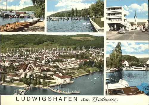 Ludwigshafen Bodensee Fliegeraufnahme Hafen Kat. Bodman Ludwigshafen