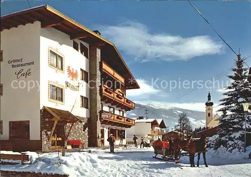 Ried Zillertal Grillhof Pferdeschlitten Kat. Ried im Zillertal