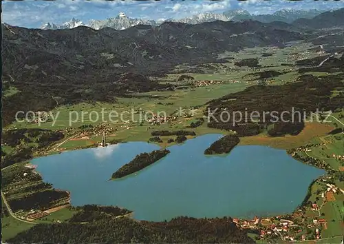 Faakersee Karnischen Alpen Egg Faak Sandbank Campingplaetzen Kat. Villach