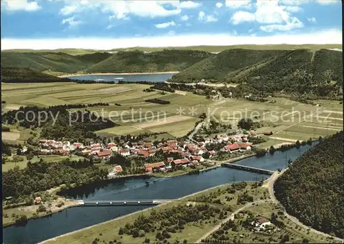 Hemfurth Edersee Fliegeraufnahme Kat. Edertal