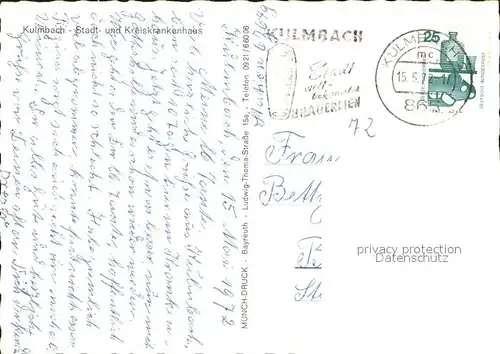 Kulmbach Krankenhaus Kat. Kulmbach