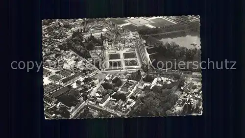 Fontainebleau Seine et Marne Chateau et la cour des Adieux vue aerienne Kat. Fontainebleau