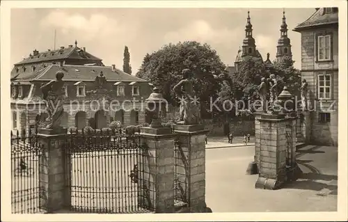 Fulda Blick vom Schlosshof auf Hauptwache und Dom Barockstadt Kat. Fulda