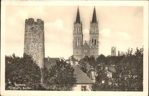 Oschatz Turm Kirche Kat. Oschatz