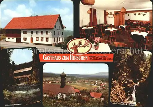 Guendelwangen Gasthaus zum Hirschen Kirche Stallegger Bruecke Lothenbach Klamm Hochschwarzwald Kat. Bonndorf