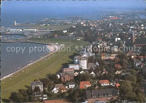 Cuxhaven Nordseebad Grimmershoernbucht Fliegeraufnahme Kat. Cuxhaven