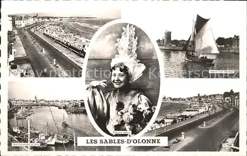 Les Sables d Olonne Hafen Strand Tracht Kat. Les Sables d Olonne