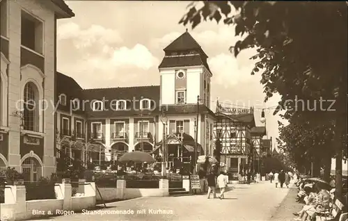 Binz Ruegen Strandpromenade mit Kurhaus Kat. Binz