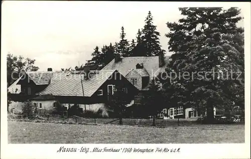 Nassau Erzgebirge Altes Forsthaus Ferienheim FDGB Kat. Frauenstein Sachsen