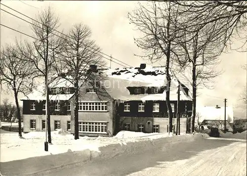 Joehstadt Jugendherberge Bruno Kuehn im Winter Kat. Joehstadt