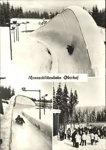 Oberhof Thueringen Rennschlittenbahn Kat. Oberhof Thueringen