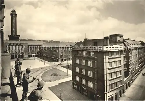 Ostrava Stalinovo namesti Stalinplatz Statue Kat. Ostrava