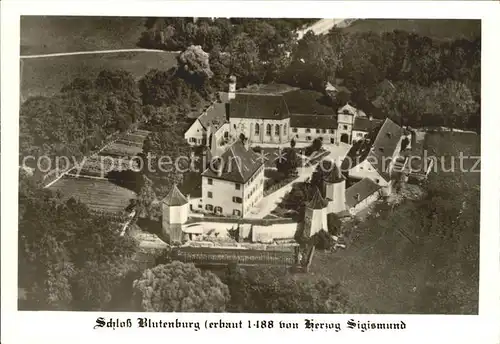 Obermenzing Schloss Blutenburg 15. Jhdt. Gotik Fliegeraufnahme Kat. Muenchen