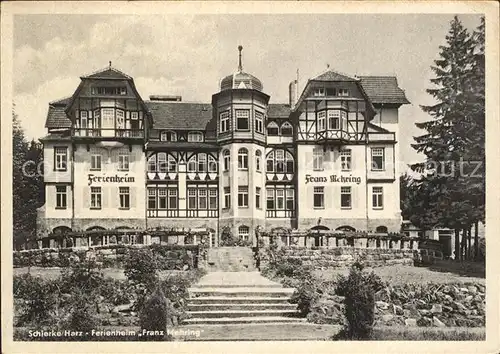 Schierke Harz Ferienheim Franz Mehring Kat. Schierke Brocken