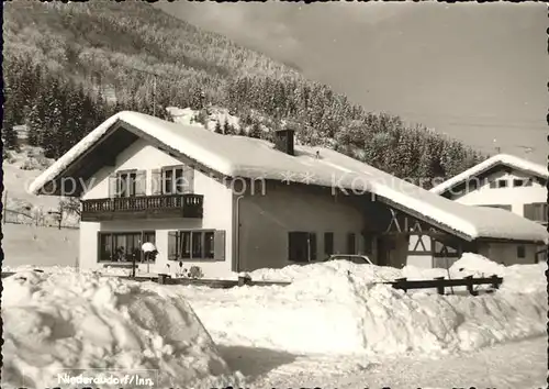 Niederaudorf Gaestehaus im Winter Kat. Oberaudorf