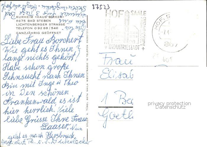 Bad Steben Kurheim Haus Birken Kat Bad Steben Nr Kf29566