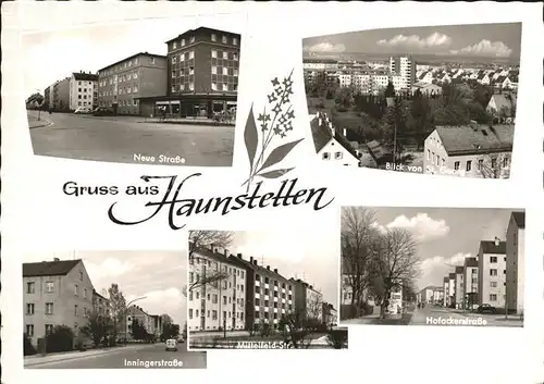 Haunstetten Reichertshausen Teilansichten Strassenpartie Siedlung Blick von St Georg Kat. Reichertshausen