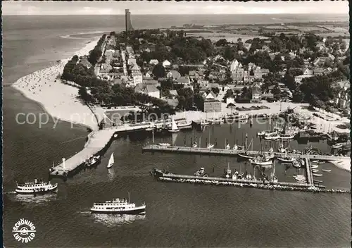 Laboe Marine Ehrenmal Hafen Ostseebad Fliegeraufnahme Kat. Laboe