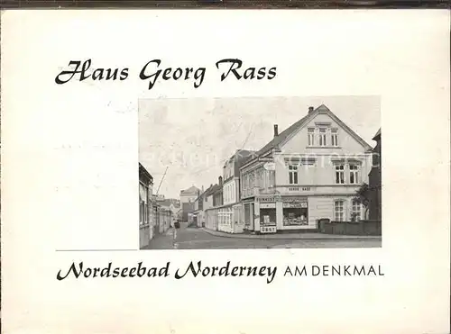 Norderney Nordseebad Haus Georg Rass Feinkost Kat. Norderney