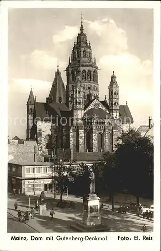 Mainz Rhein Dom Gutenberg- Denkmal / Mainz Rhein /Mainz Stadtkreis