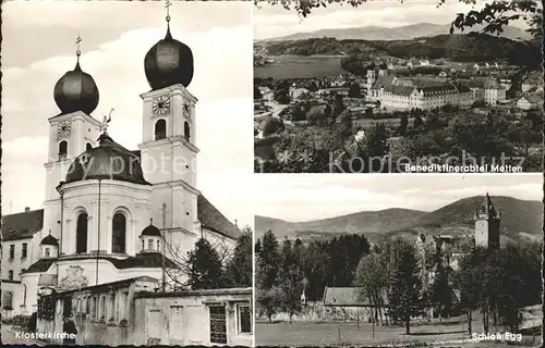 Metten Donau Benediktinerabtei Klosterkirche Schloss egg Kat. Metten