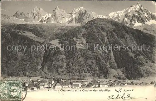 Chamonix Chamonix et la des Aiguilles Kat. Chamonix Mont Blanc