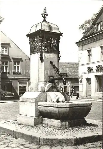 Buckow Maerkische Schweiz Brunnen am Markt  Kat. Buckow Maerkische Schweiz