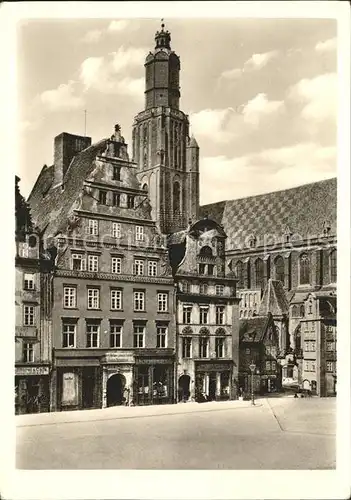 Breslau Niederschlesien Ring Elisabethkirche Kat. Wroclaw