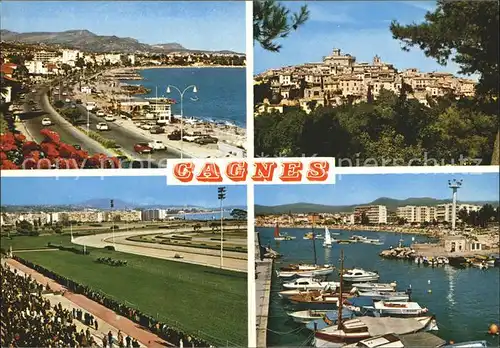 Cagnes sur Mer Dorf Pferderennbahn Hafen Strand Kat. Cagnes sur Mer