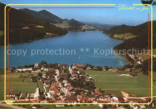 Fuschl See Salzkammergut Fliegeraufnahme Kat. Fuschl am See