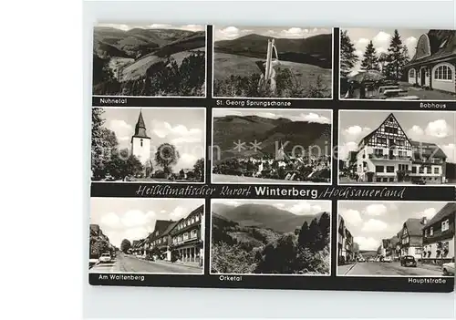 Winterberg Hochsauerland Nuhnetal St Georg Sprungschanze Bobhaus Kirche Fachwerkhaus Am Waltenberg Orketal Hauptstr Kat. Winterberg