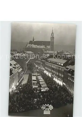 Schneeberg Erzgebirge zur Weihnachtszeit St Wolfgang Kirche Kat. Schneeberg