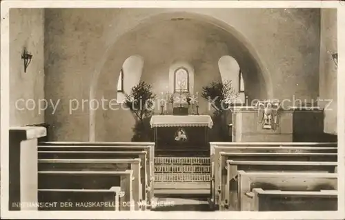 Oberdachstetten Innenansicht Hauskapelle Waldheim Kat. Oberdachstetten