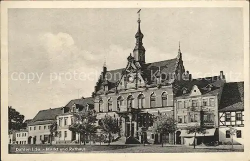 Dahlen Sachsen Markt Rathaus  Kat. Dahlen Sachsen