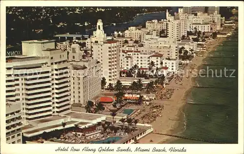 Miami Beach Hotel Row Along Golden Sands Kat. Miami Beach