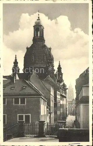 Dresden Muenzgasse Frauenkirche Rathaus  Kat. Dresden Elbe