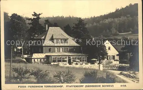 Pfaffendorf Koenigstein FDGB Ferienheim Terrassenhof  Kat. Koenigstein Saechsische Schweiz