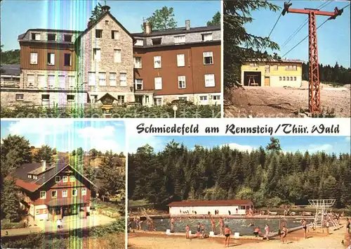 Schmiedefeld Rennsteig Erholungsheim Stutenhaus Liftbaude Eisenberg Filmbuehne Waldbad  Kat. Schmiedefeld Rennsteig