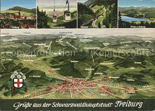 Freiburg Breisgau Schauinslandbahn Hoellental Titisee Feldberg  Kat. Freiburg im Breisgau