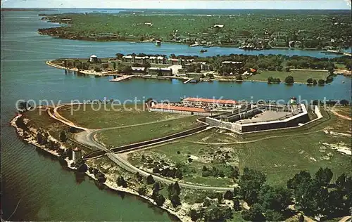 Kingston Ontario Old Fort Henry Royal Military College Harbour aerial view Kat. Kingston